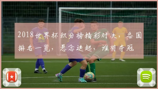 2018世界杯积分榜精彩对决，各国排名一览，悬念迭起，谁将夺冠